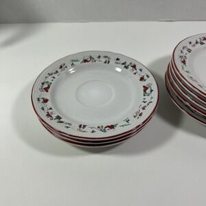 Farberware 1995 White‎ Christmas Saucer Replacement Katherine Babanovsky Design